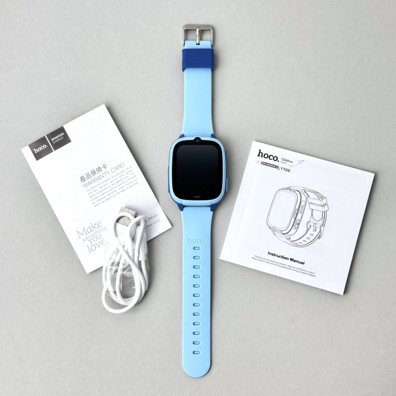 Дитячий годинник Smart Hoco Y106 4G (Блакитний)