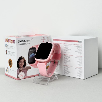 Дитячий годинник Smart Hoco Y106 4G (Рожевий)