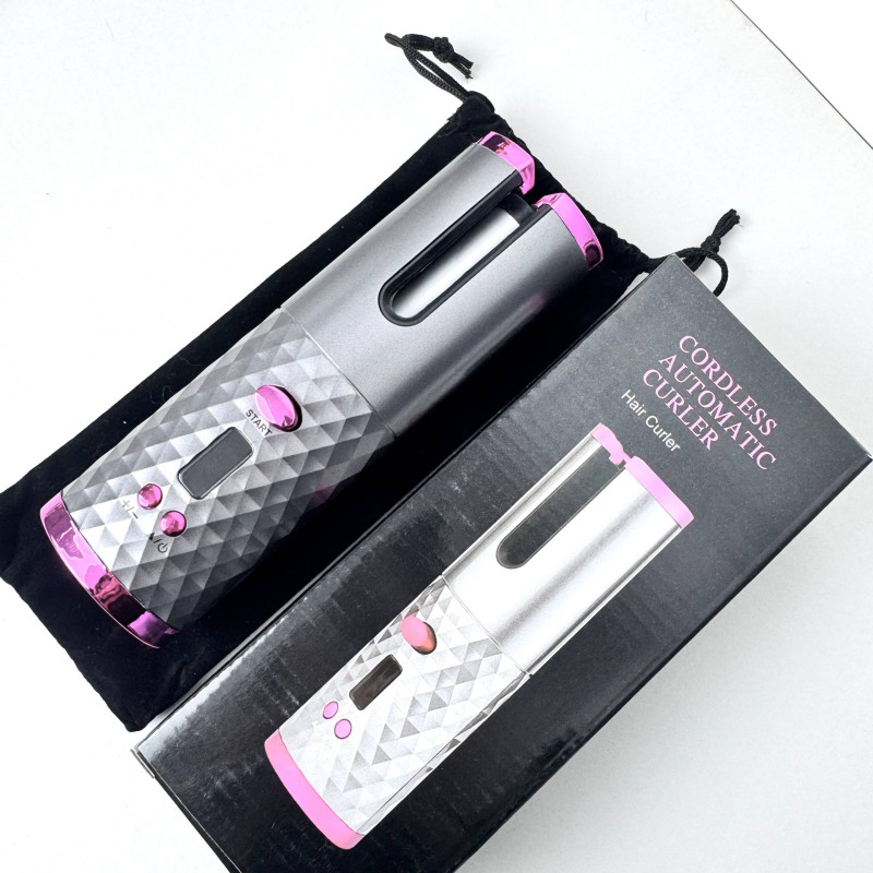 Бездротова автоматична плойка для завивки волосся YX-801 5000mAh (Сірий)