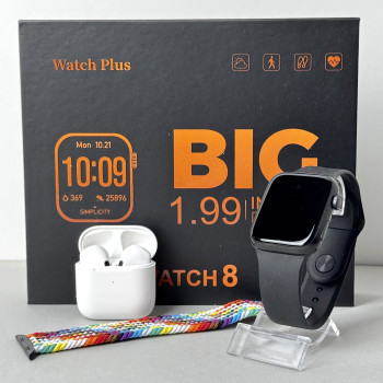 Комплект Infinity - Smart Watch 8 / Навушники Pro 4 / 2 ремінці (Чорний)