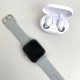 Комплект WK76 - Smart Watch / Навушники Air Dots / 3 ремінці / Захисний чохол та плівка (Сірий)