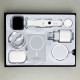 Комплект Megabox 6в1 - Watch 9 / Air Pro 2 / Battary Pack / MagSafe / 20W Type-С / Кабель 3х / Ремінець (Білий) UA