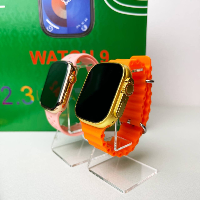 Комплект i50 - Watch Ultra 2 / Smart Watch 9 / 7 ремінців / 2 захисних чохла (Помаранчевий)