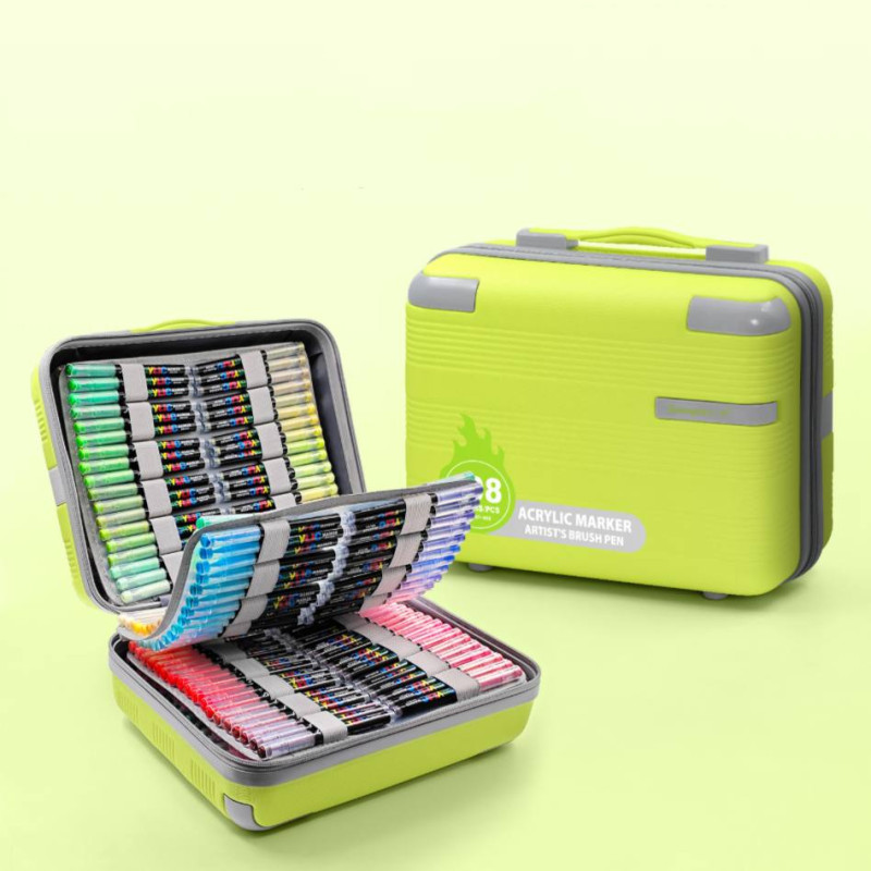 Акрилові маркери GuangNa Brush GN-8101 з м’яким пензликом 408 шт.