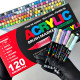 Акрилові маркери GuangNa Brush GN-8101 з м’яким пензликом 120 шт.