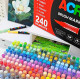 Акрилові маркери GuangNa Brush GN-8101 з м’яким пензликом 288 шт.