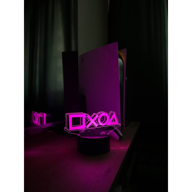 Світильник настільний RGB 3D + пульт (PS Symbol) Lux