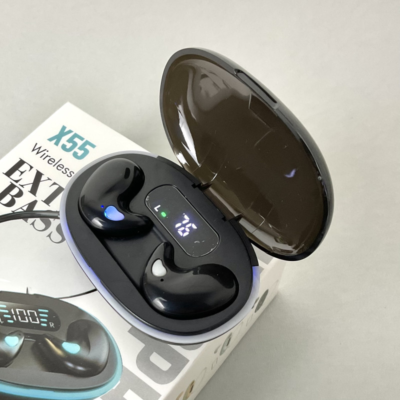 Бездротові навушники X55 series, Extra Bass, Smart Case (Чорний)