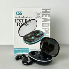 Бездротові навушники X55 series, Extra Bass, Smart Case (Чорний)