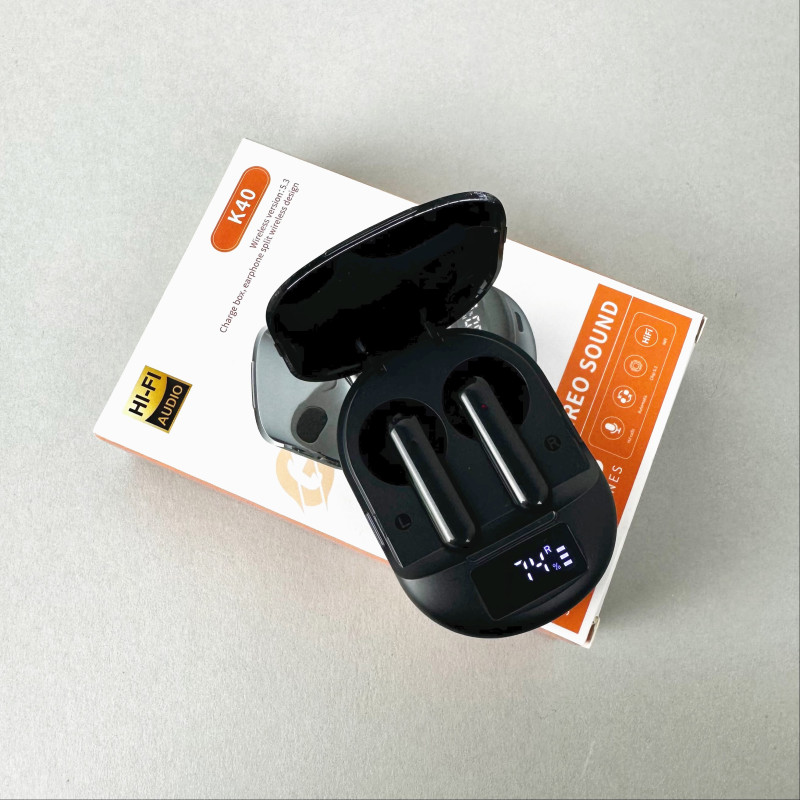 Бездротові навушники К40 series, EarBuds, Smart Case (Чорний)