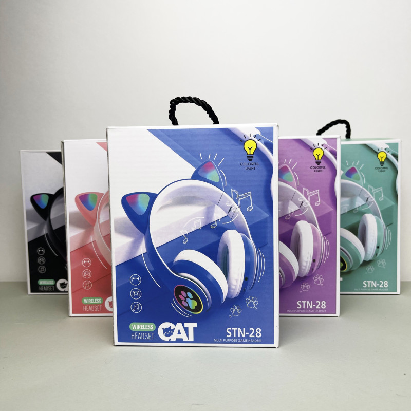 Бездротові навушники Cat Ear RGB STN-28 (М'ятний)