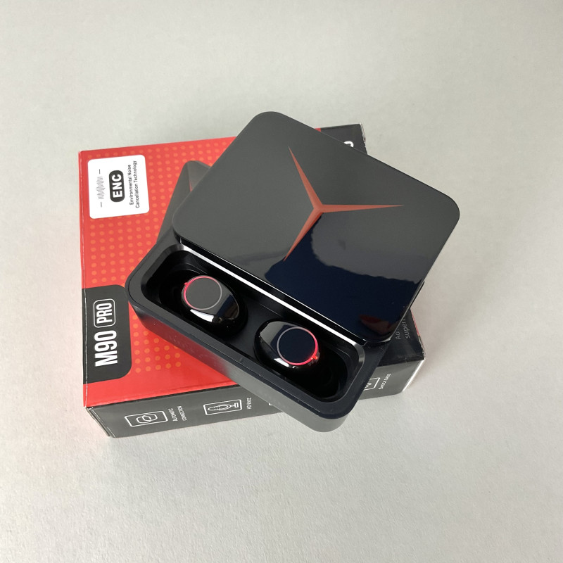 Бездротові навушники M90 Pro series, Gaming EarBuds, Smart Case (Чорний)