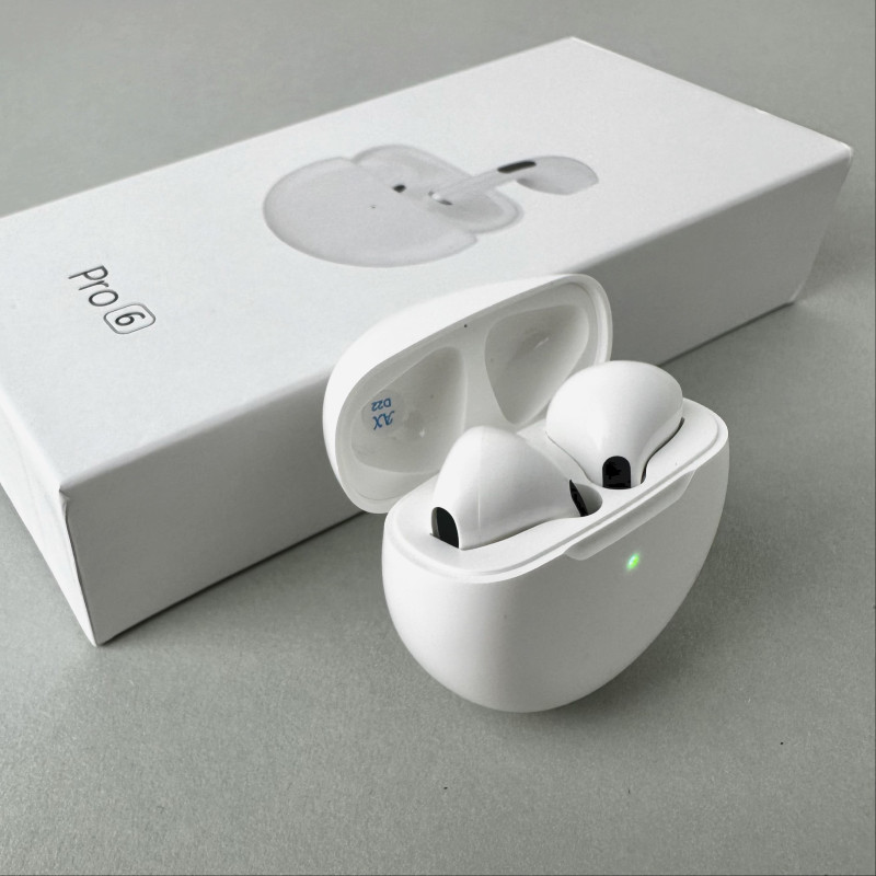 Бездротові навушники Pro 6 series, EarBuds (Білий)