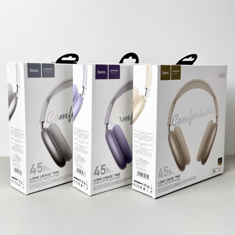 Бездротові навушники Hoco Pro Max W65 (Фіолетовий)