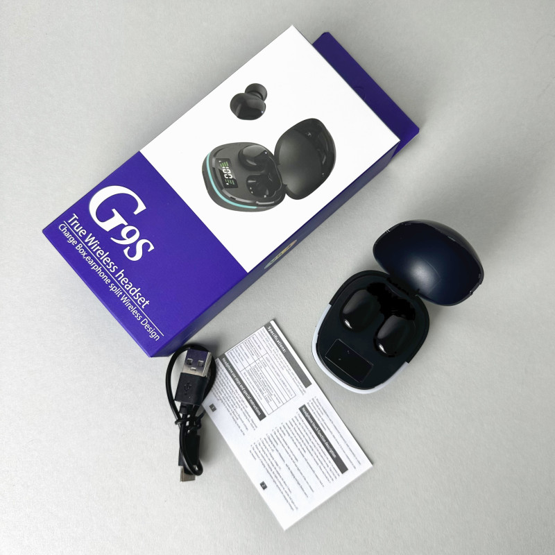 Беспроводные наушники G9S series, EarBuds, Smart Case (Черные)