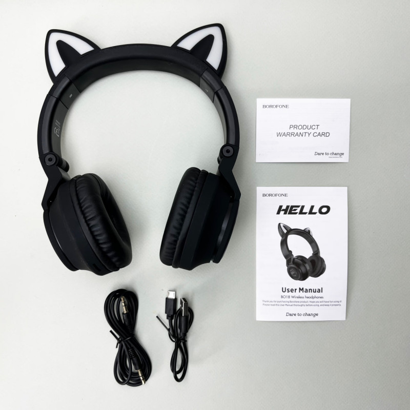 Бездротові навушники Cat Ear Borofone BO18 (Чорний)