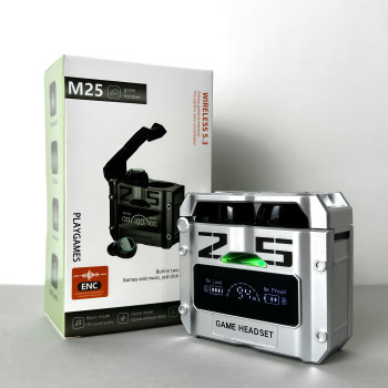 Бездротові навушники M25 series, Gaming EarBuds , Smart Case (Чорний)