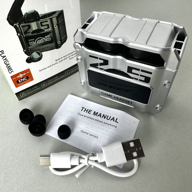 Бездротові навушники M25 series, Gaming EarBuds , Smart Case (Чорний)