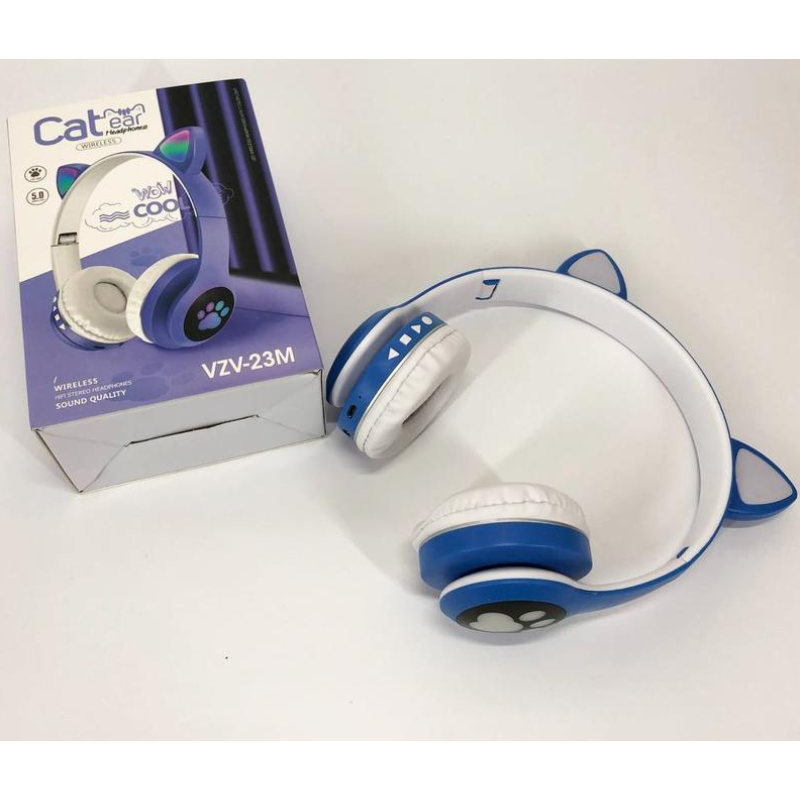 Бездротові навушники Cat Ear RGB VIV-23M (Синій)
