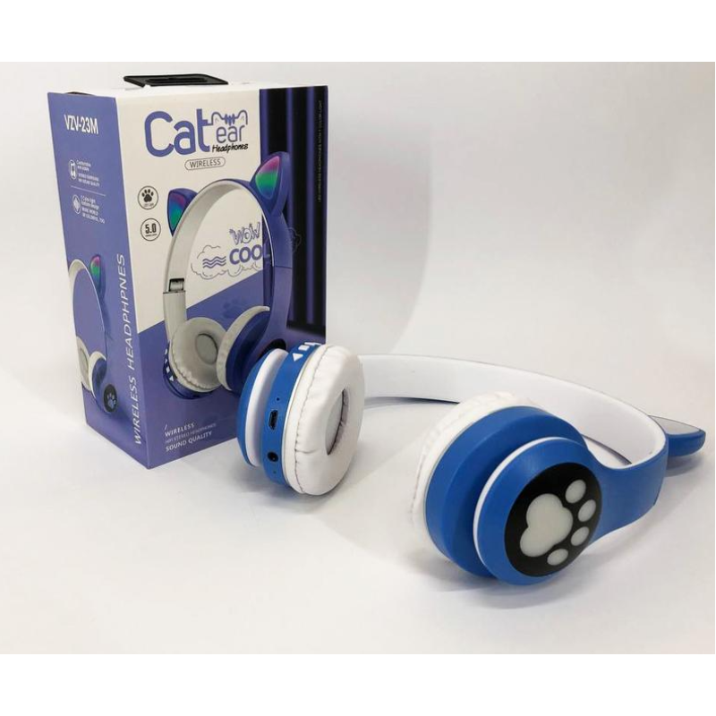Бездротові навушники Cat Ear RGB VIV-23M (Синій)
