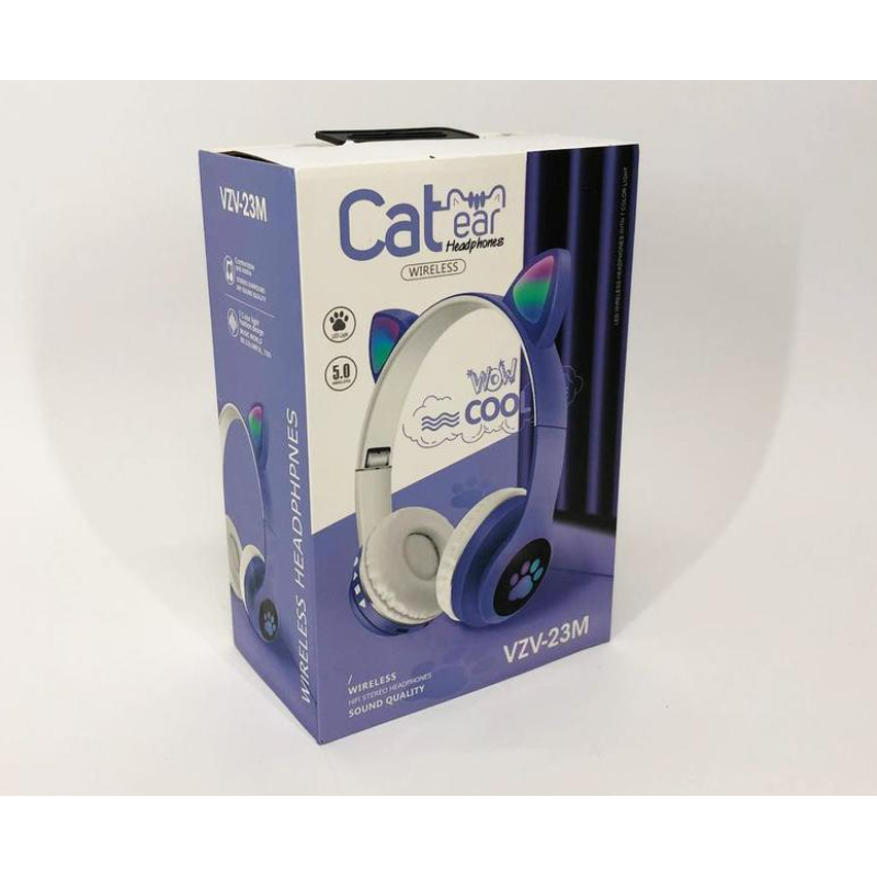 Бездротові навушники Cat Ear RGB VIV-23M (Синій)