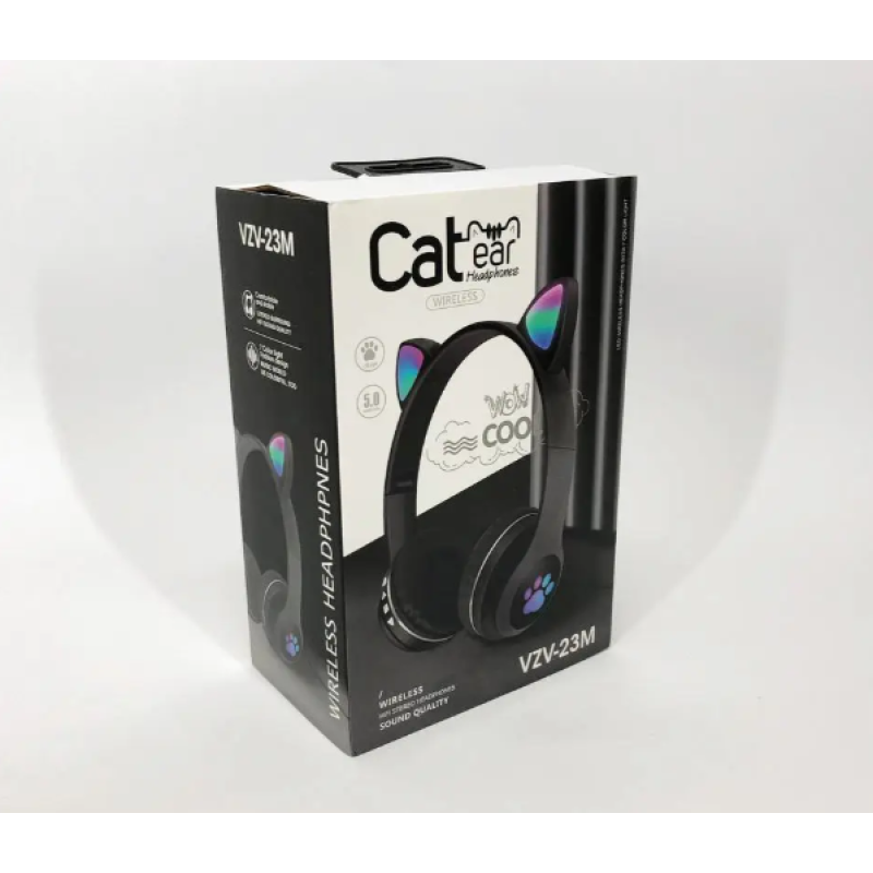 Бездротові навушники Cat Ear RGB VIV-23M (Чорний)