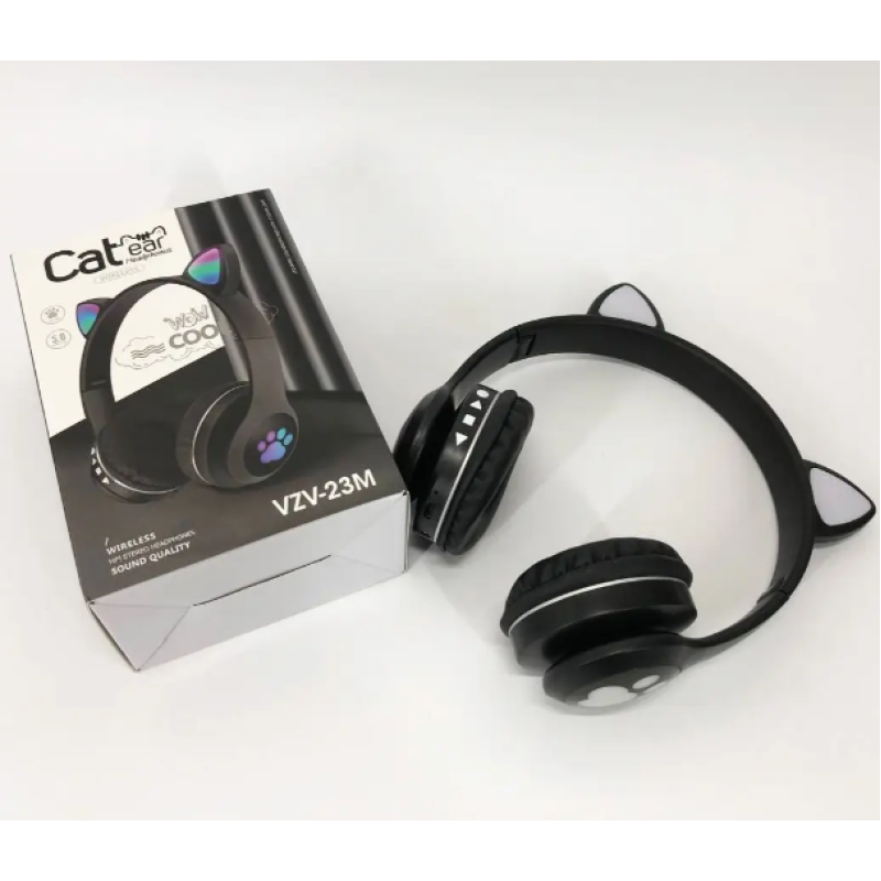 Бездротові навушники Cat Ear RGB VIV-23M (Чорний)