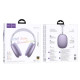 Бездротові навушники Hoco Pro Max W65 Plus ANC (Фіолетовий)
