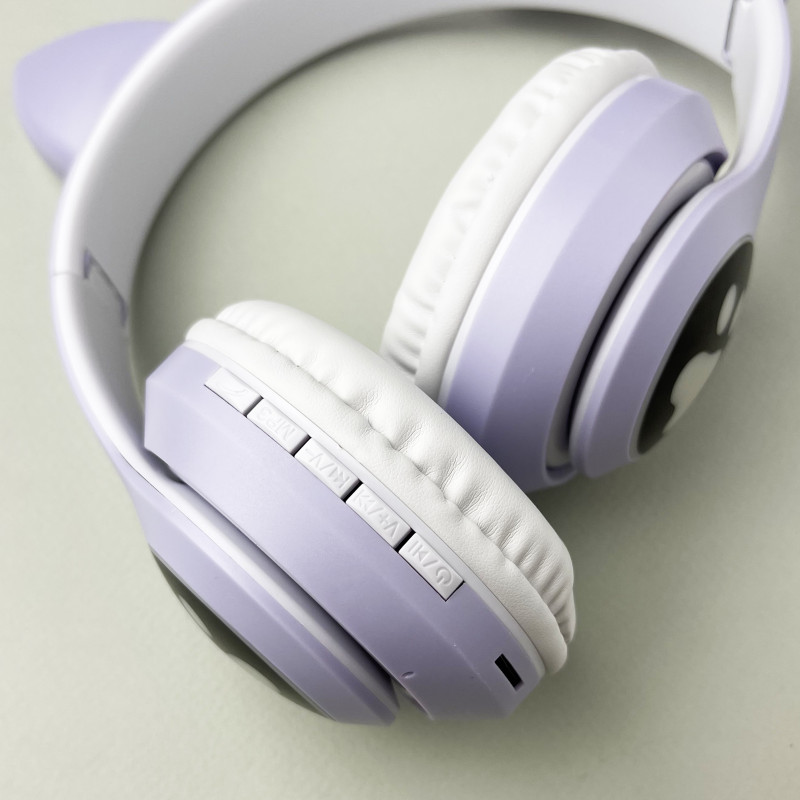 Бездротові навушники Cat Ear RGB STN-28 (Бузковий)