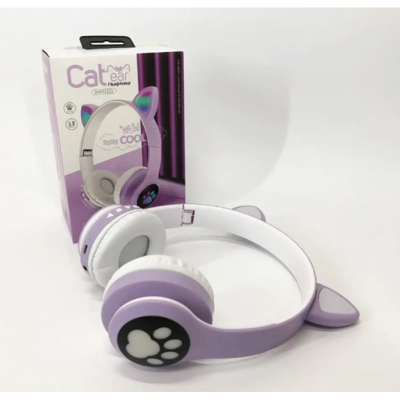 Бездротові навушники Cat Ear RGB VIV-23M (Рожевий)