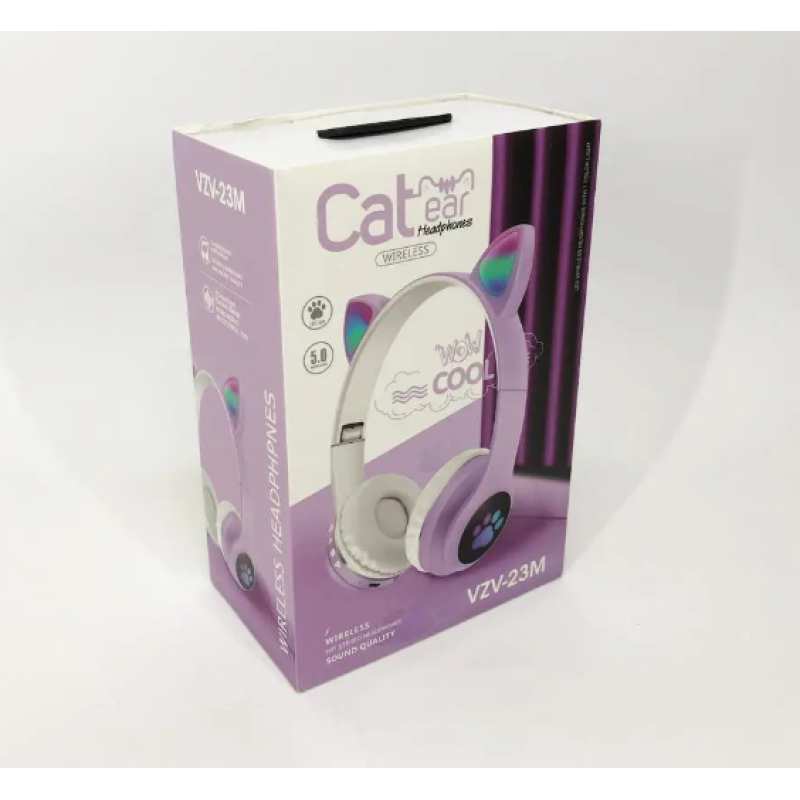 Бездротові навушники Cat Ear RGB VIV-23M (Рожевий)