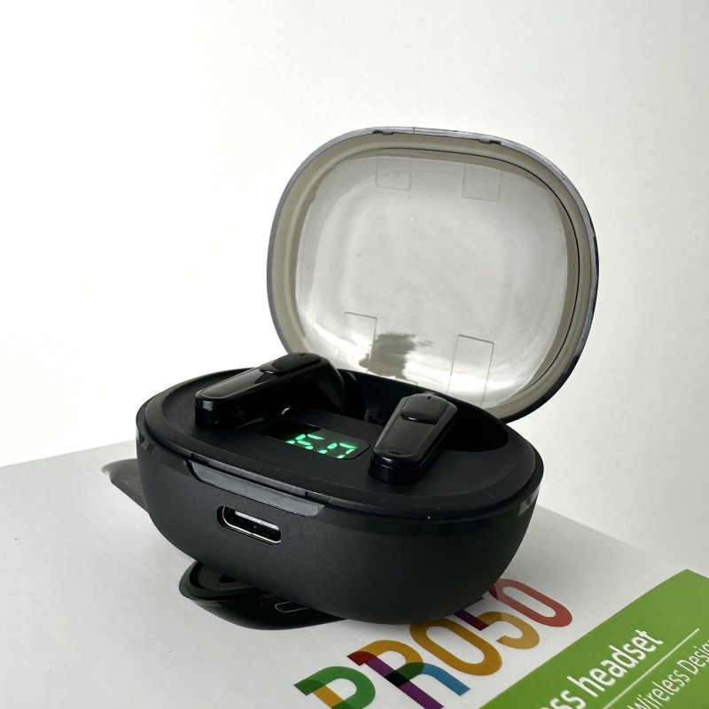 Бездротові навушники Pro 50 series, EarBuds, Smart Case (Чорний)