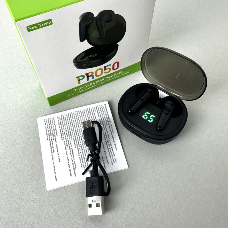 Бездротові навушники Pro 50 series, EarBuds, Smart Case (Чорний)