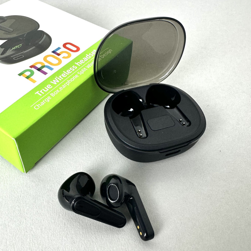 Бездротові навушники Pro 50 series, EarBuds, Smart Case (Чорний)