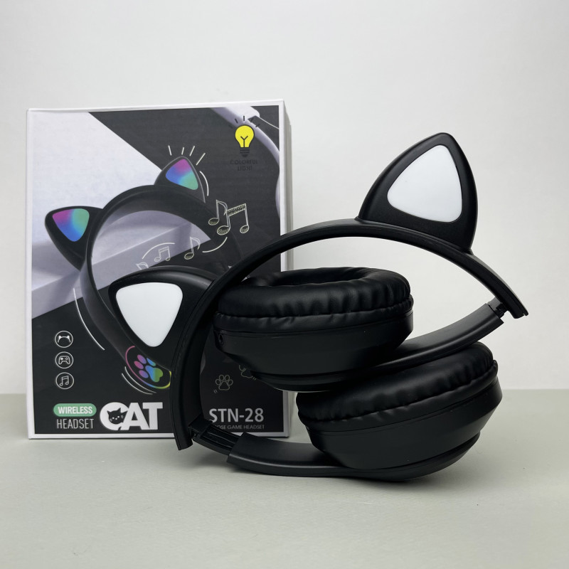 Бездротові навушники Cat Ear RGB STN-28 (Чорний)