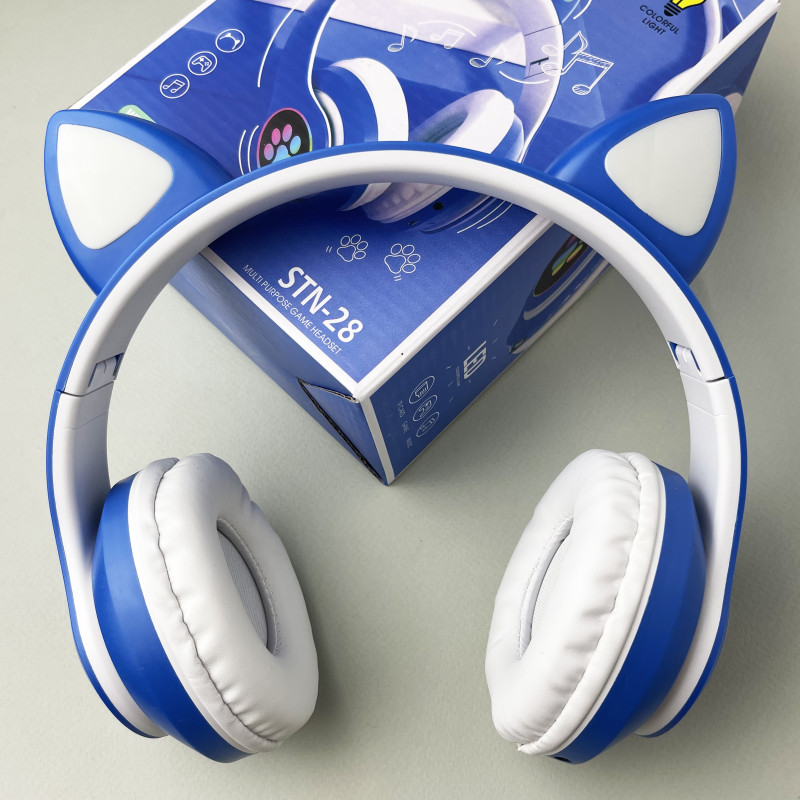 Бездротові навушники Cat Ear RGB STN-28 (Синій)