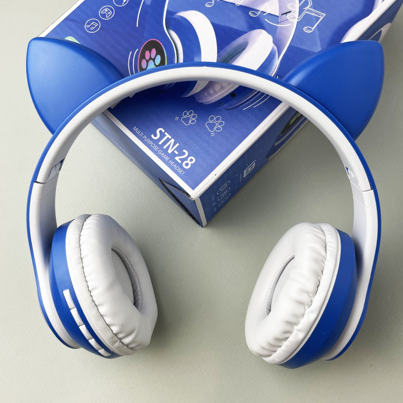 Бездротові навушники Cat Ear RGB STN-28 (Синій)
