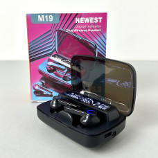 Бездротові навушники M19 series, Digital Indicator, Smart Case (Чорний)