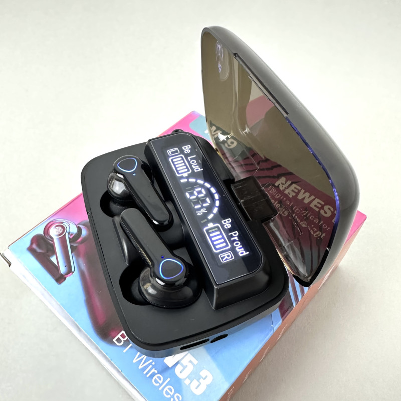 Бездротові навушники M19 series, Digital Indicator, Smart Case (Чорний)