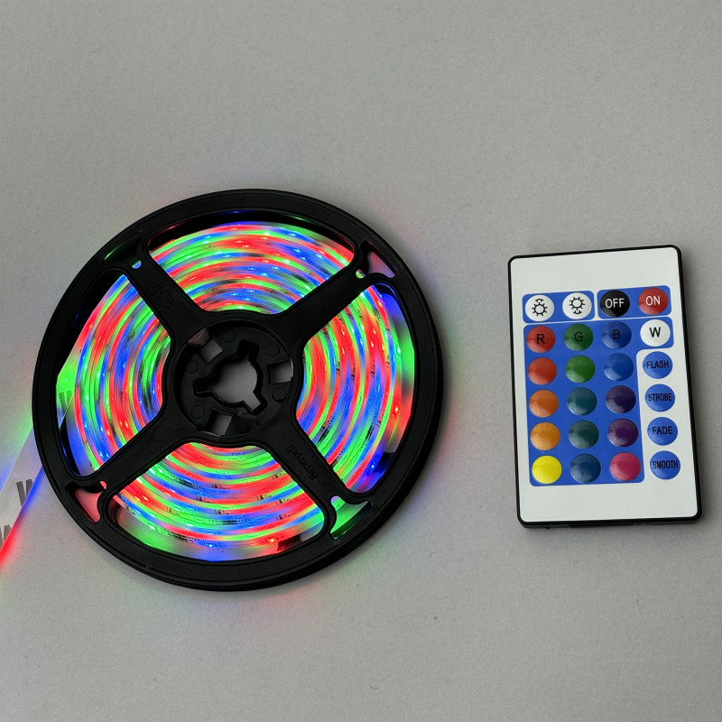 Світлодіодна стрічка LED 3528 RGB с пультом 5м