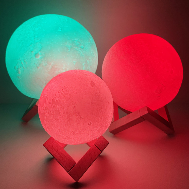 Світильник настільний Місяць 3D RGB 10 см + пульт