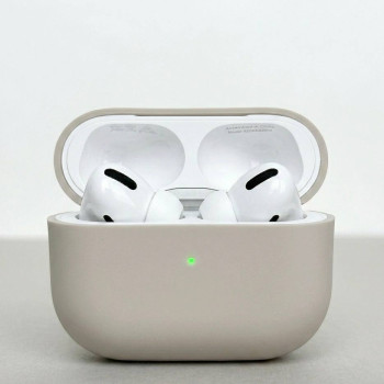 Силиконовый чехол для наушников pods Pro 3 (Бежевый)
