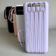 Power Bank Intelligent Fast з кабелем USB+Micro+Type-C+Lightning (30000mAh) Бузковий