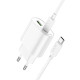 Мережевий зарядний пристрій Hoco C109A USB + Type-C та кабель Type-C to Type-C 20W