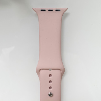 Силиконовый ремешок для умных часов Smart Watch 38/40 (Пудра)