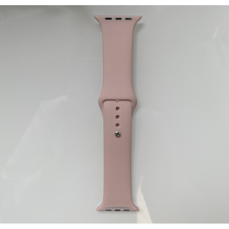 Силіконовий ремінець для розумного годинника Smart Watch 38/40 (Пудра)