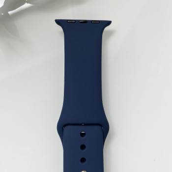 Силіконовий ремінець для розумного годинника Smart Watch 38/40 (Темно-синій)