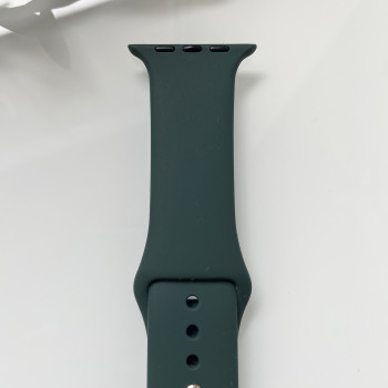 Силіконовий ремінець для розумного годинника Smart Watch 38/40 (Темно-зелений)