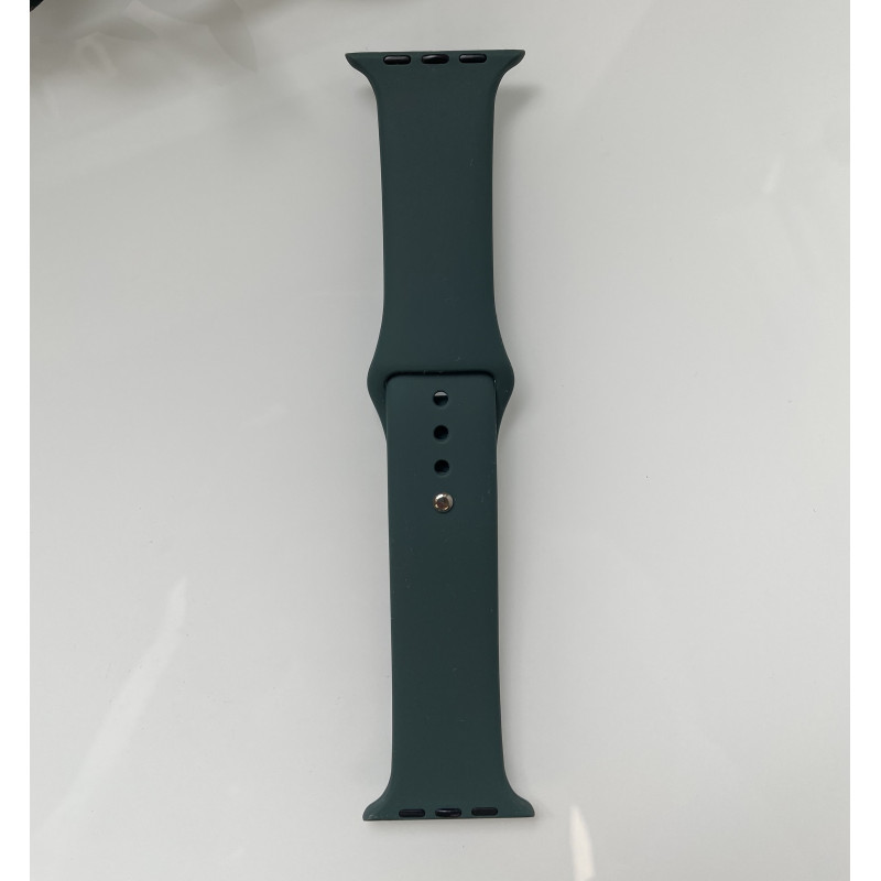 Силіконовий ремінець для розумного годинника Smart Watch 38/40 (Темно-зелений)