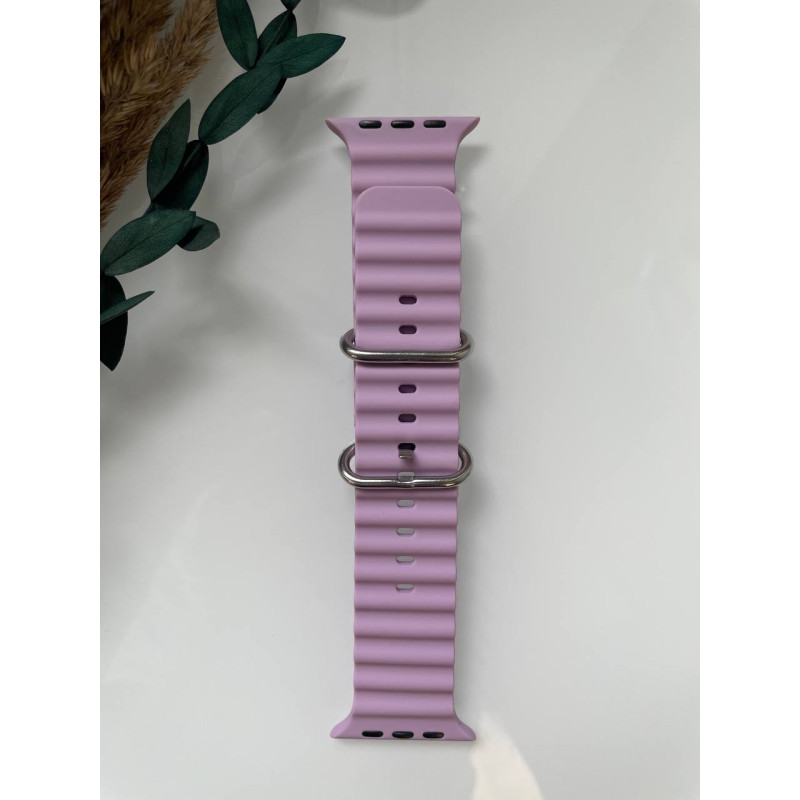 Силіконовий ремінець для Smart Watch Ocean Band 42/44/45/49 (Бузковий)